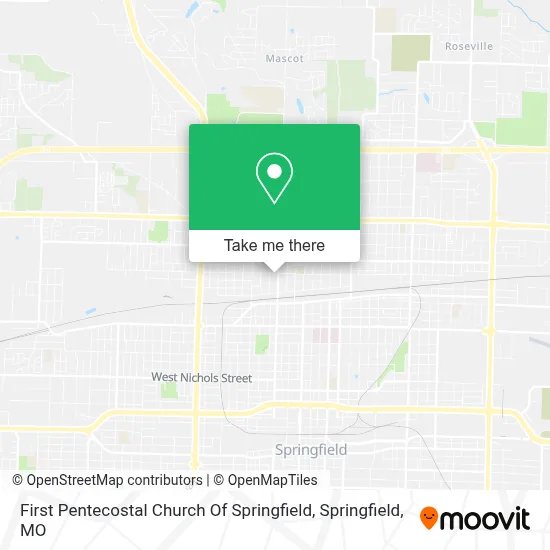 First Pentecostal Church Of Springfield map
