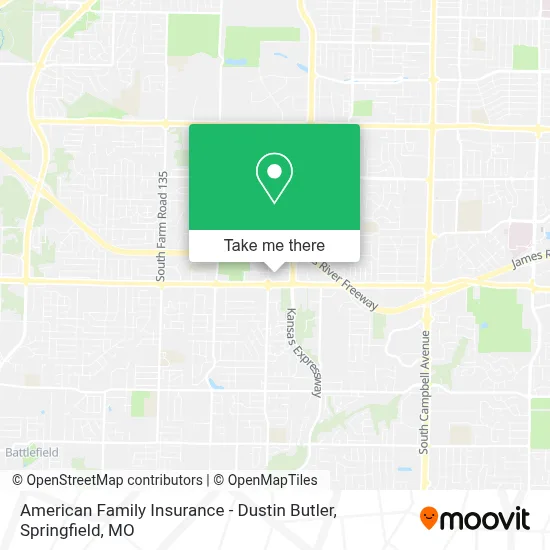American Family Insurance - Dustin Butler map