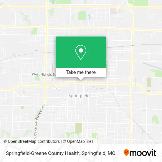 Mapa de Springfield-Greene County Health
