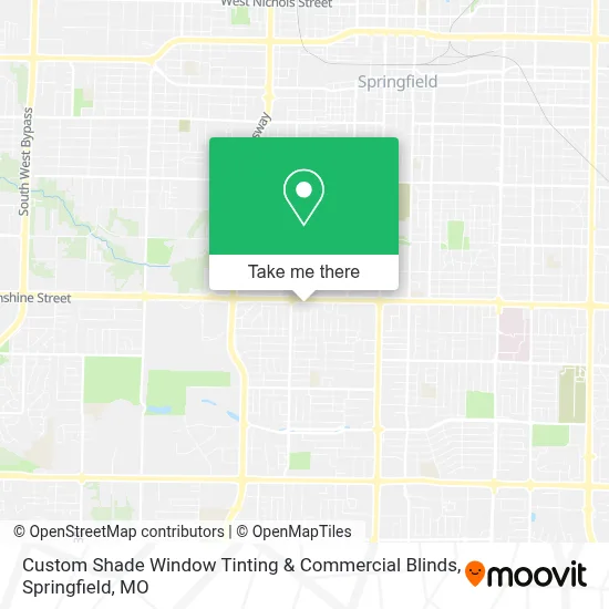 Custom Shade Window Tinting & Commercial Blinds map