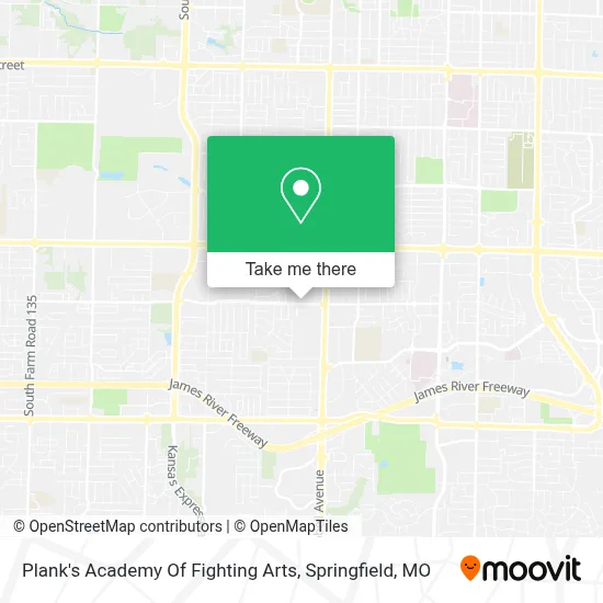 Plank's Academy Of Fighting Arts map
