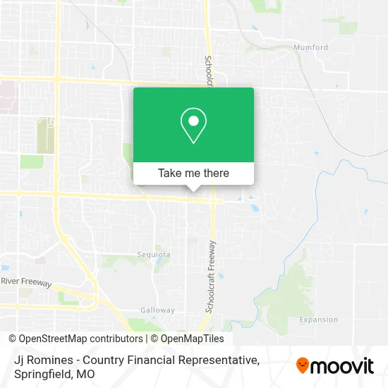 Jj Romines - Country Financial Representative map