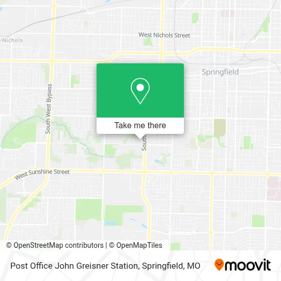 Post Office John Greisner Station map