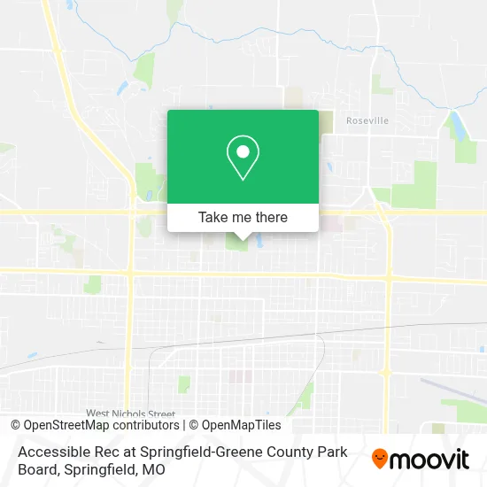 Accessible Rec at Springfield-Greene County Park Board map