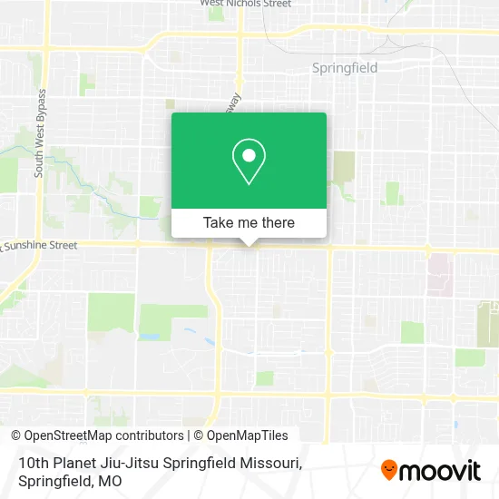 10th Planet Jiu-Jitsu Springfield Missouri map