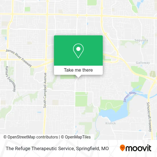 The Refuge Therapeutic Service map