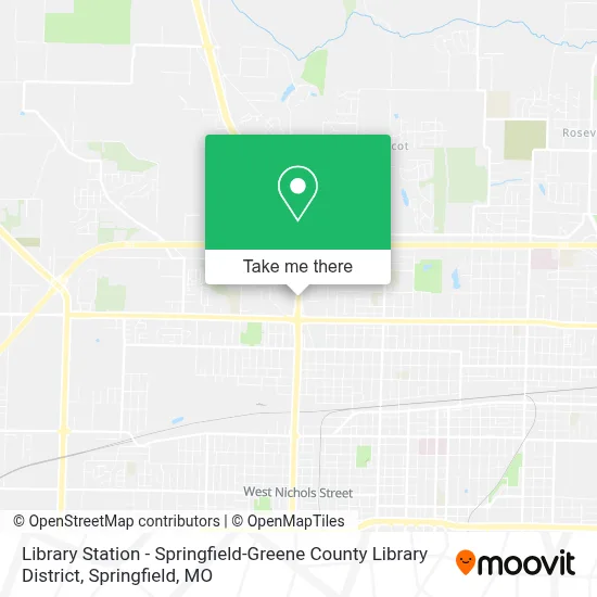 Mapa de Library Station - Springfield-Greene County Library District