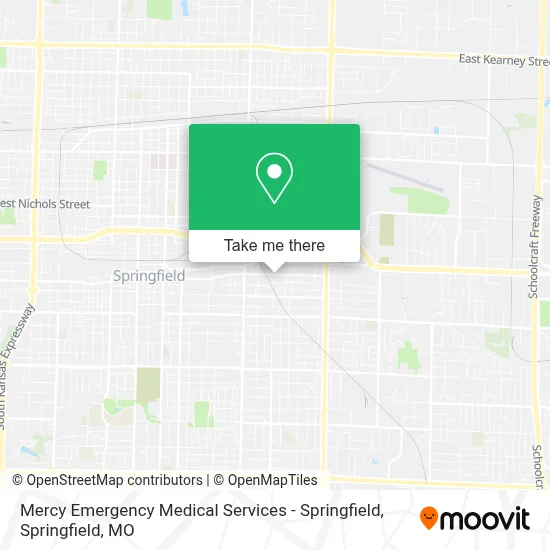 Mercy Emergency Medical Services - Springfield map