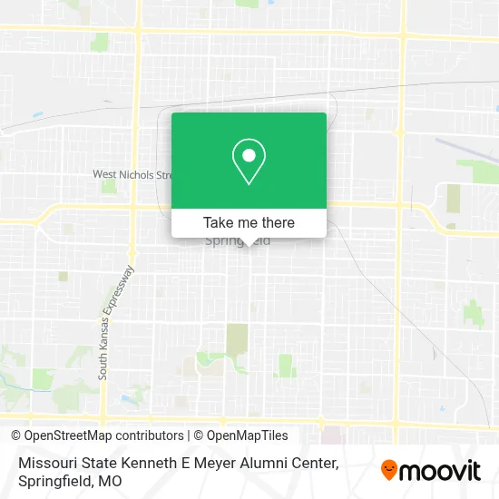 Missouri State Kenneth E Meyer Alumni Center map