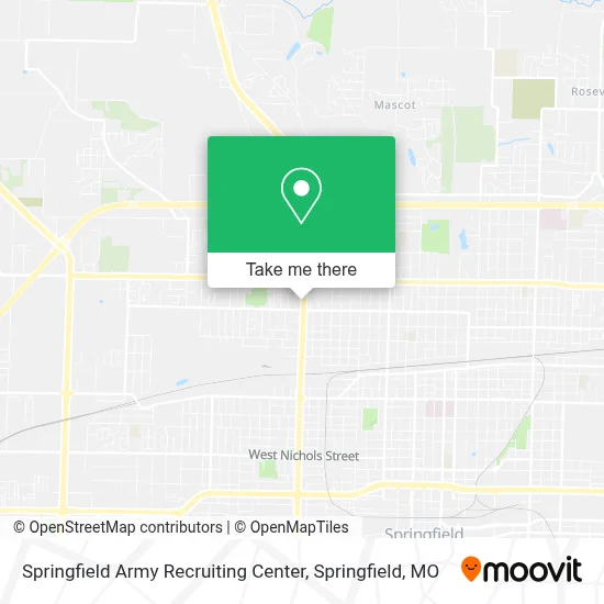 Mapa de Springfield Army Recruiting Center