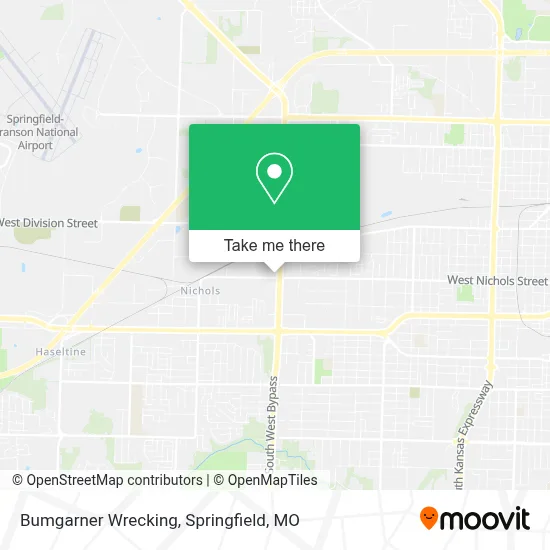 Bumgarner Wrecking map