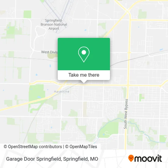 Mapa de Garage Door Springfield