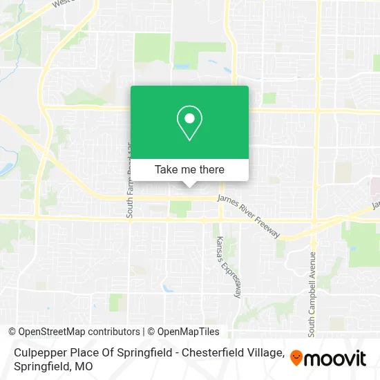 Culpepper Place Of Springfield - Chesterfield Village map