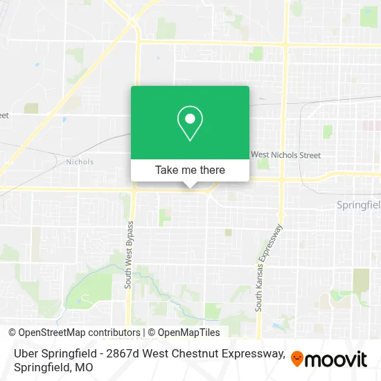 Uber Springfield - 2867d West Chestnut Expressway map