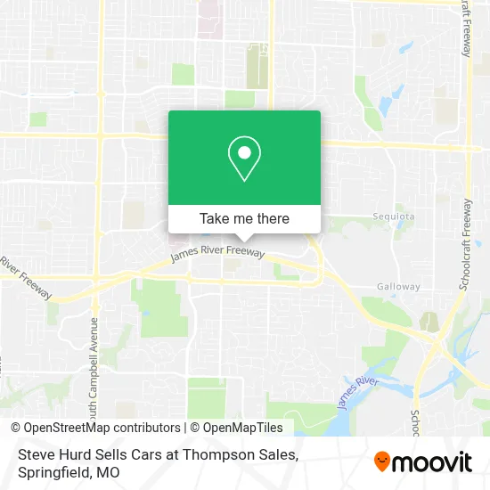 Steve Hurd Sells Cars at Thompson Sales map