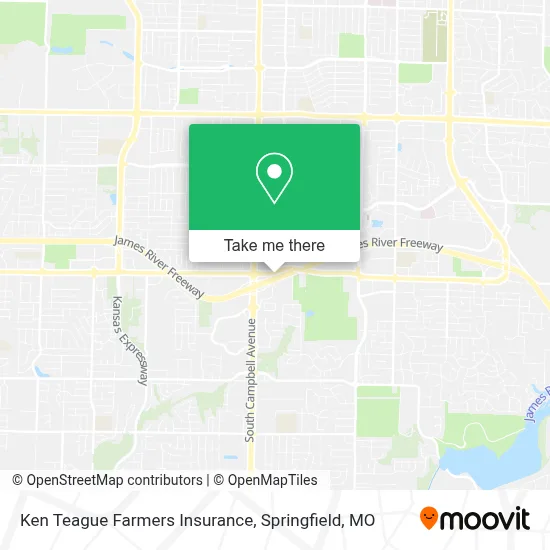 Ken Teague Farmers Insurance map