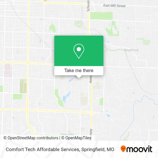 Comfort Tech Affordable Services map