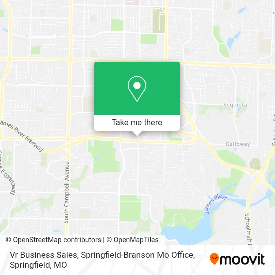 Vr Business Sales, Springfield-Branson Mo Office map