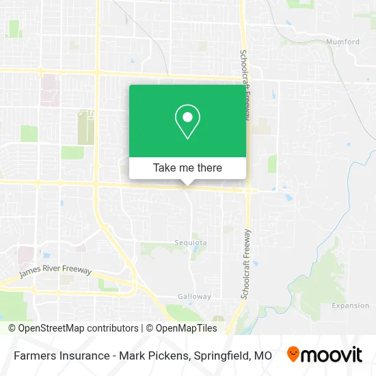 Farmers Insurance - Mark Pickens map