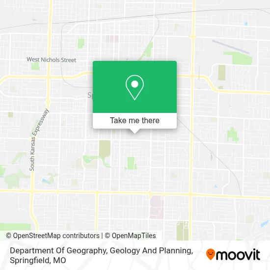Department Of Geography, Geology And Planning map