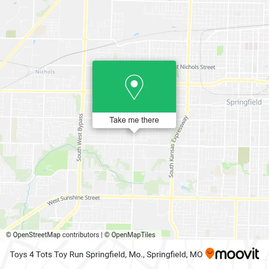 Toys 4 Tots Toy Run Springfield, Mo. map