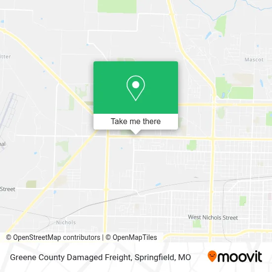 Greene County Damaged Freight map