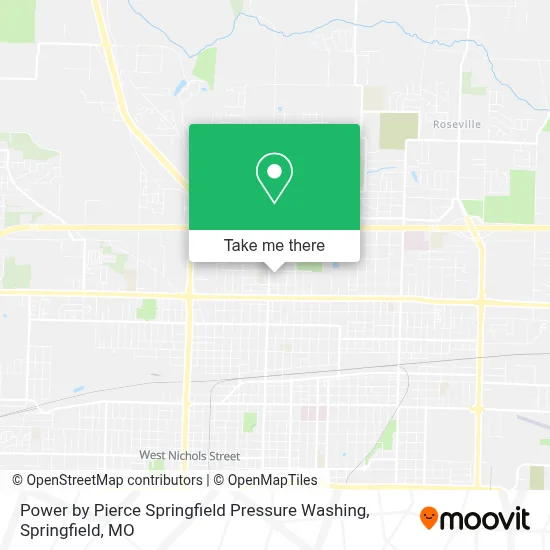Power by Pierce Springfield Pressure Washing map