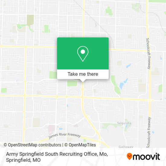 Army Springfield South Recruiting Office, Mo map