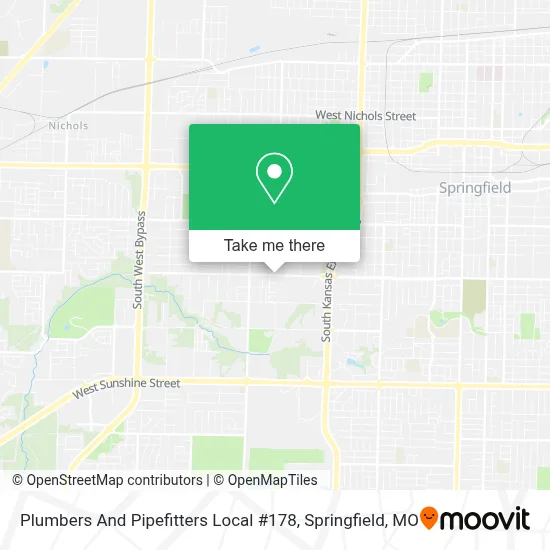 Plumbers And Pipefitters Local #178 map