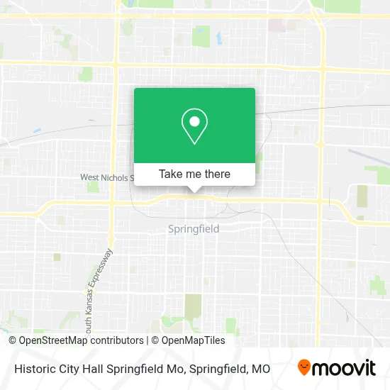 Historic City Hall Springfield Mo map