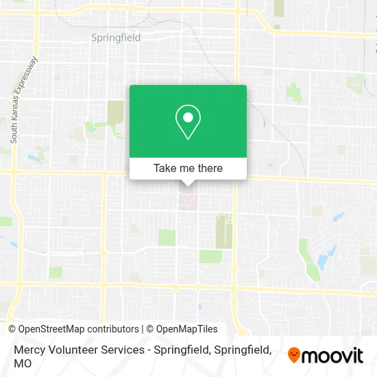 Mercy Volunteer Services - Springfield map