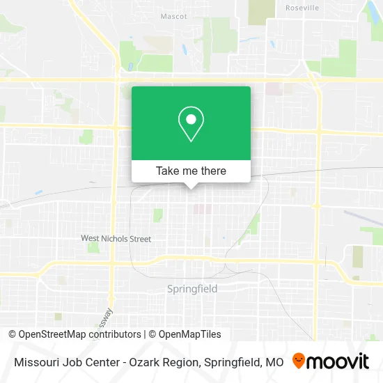Missouri Job Center - Ozark Region map