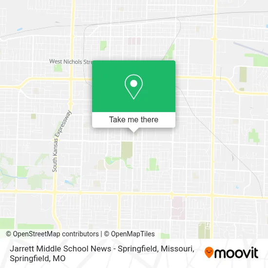 Jarrett Middle School News - Springfield, Missouri map