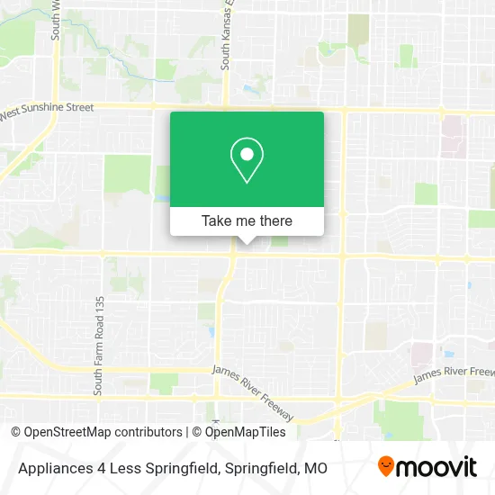 Mapa de Appliances 4 Less Springfield