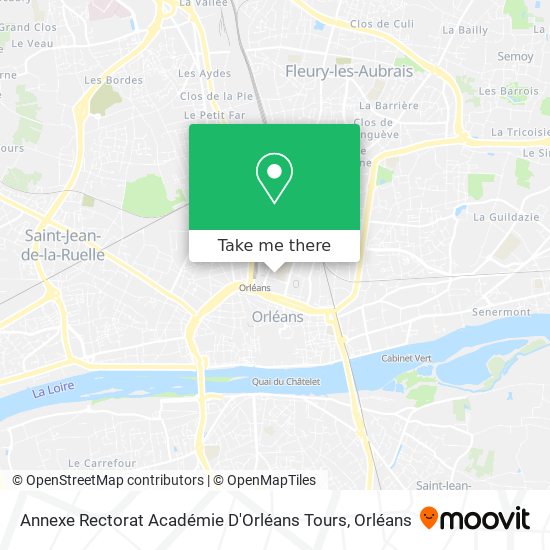 Mapa Annexe Rectorat Académie D'Orléans Tours