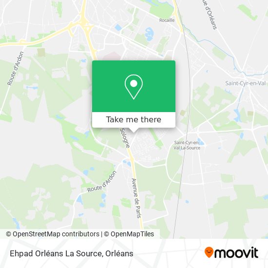 Ehpad Orléans La Source map