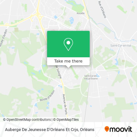 Auberge De Jeunesse D'Orléans Et Crjs map