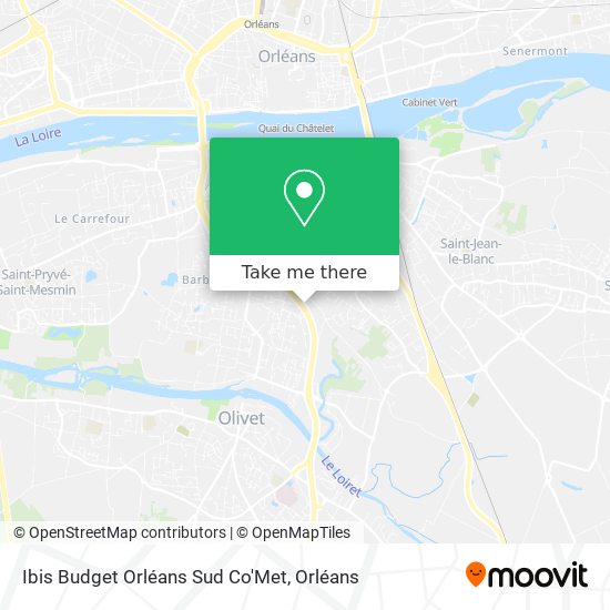 Ibis Budget Orléans Sud Co'Met map