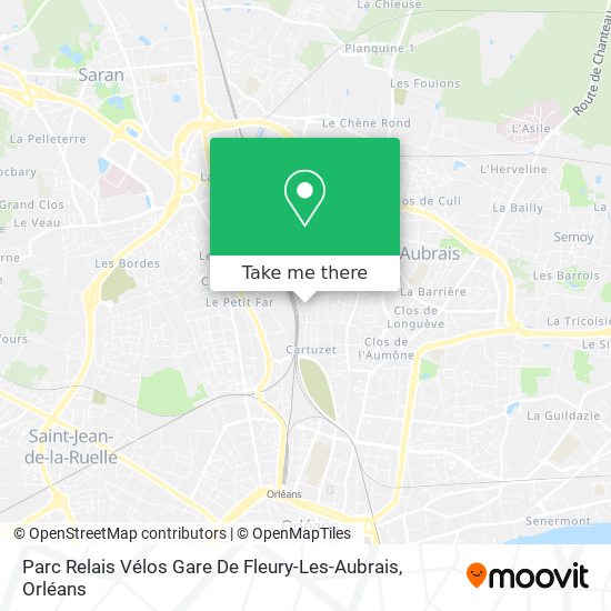 Parc Relais Vélos Gare De Fleury-Les-Aubrais map