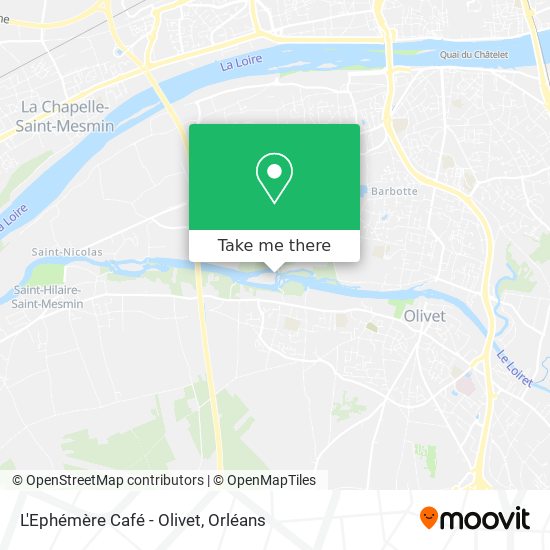L'Ephémère Café - Olivet map