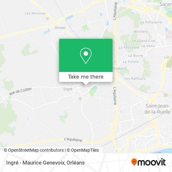 Ingré - Maurice Genevoix map