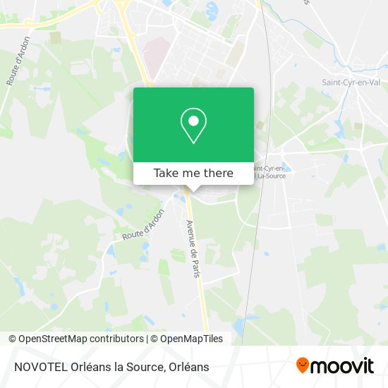 NOVOTEL Orléans la Source map