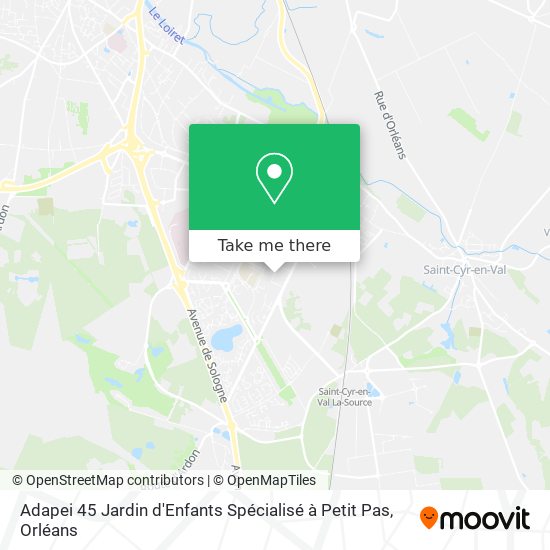 Adapei 45 Jardin d'Enfants Spécialisé à Petit Pas map