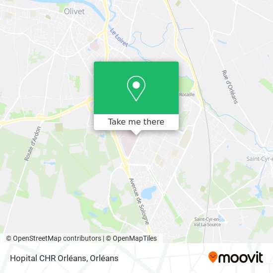 Hopital CHR Orléans map