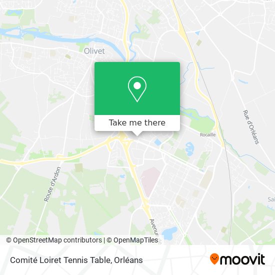 Comité Loiret Tennis Table map