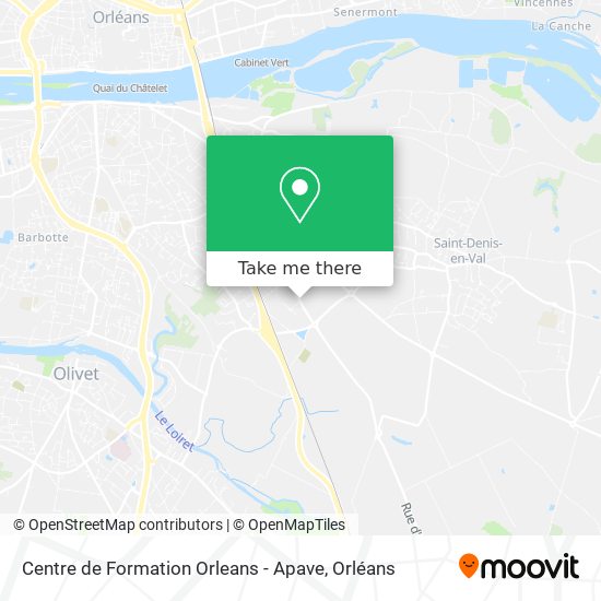 Mapa Centre de Formation Orleans - Apave