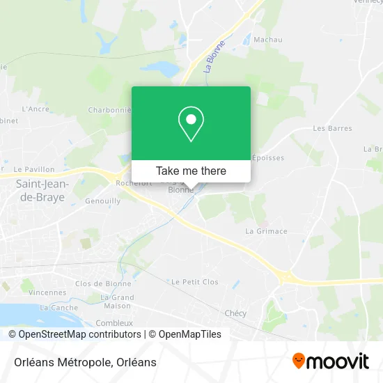 Orléans Métropole map