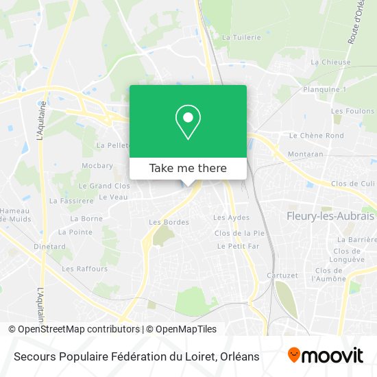 Secours Populaire Fédération du Loiret map