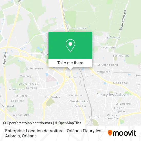 Enterprise Location de Voiture - Orléans Fleury-les-Aubrais map