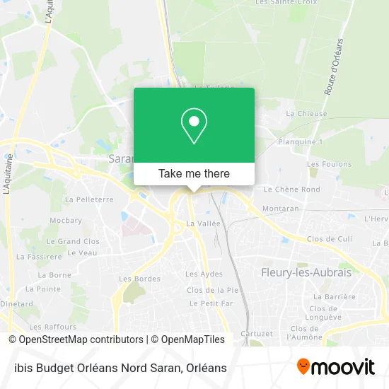 ibis Budget Orléans Nord Saran map